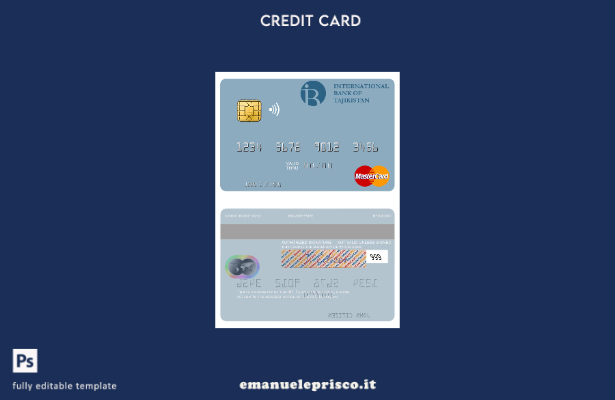 modello mastercard IBT Tagikistan in stile verificato